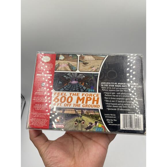 Nintendo 64 - Star Wars Episode 1: Racer w/ Insert & Protector - Complete/CIB - Picture 16 of 16